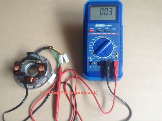 DiBlasi R7 Primärzündspule Messergebnis 0,3 Ohm